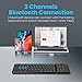 Blesid Foldable Bluetooth Keyboard with Number pad, Seamless, Ultra Light(8.3oz) Full Size Folding Wireless Keyboard with Numeric keypad, Windows, Mac OS, iOS, Android, Tablets, Laptops, PC