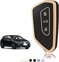 TOOMUME Coque Clé, Etui Cles Étui Clés Adapté pour VW Golf 8 MK8 Cupra Born Formentor Seat Leon MK4 Ateca Tarraco Skoda Octavia Enyaq, Couvre Clef Cache Cle Voiture Telécommande - Smart Key