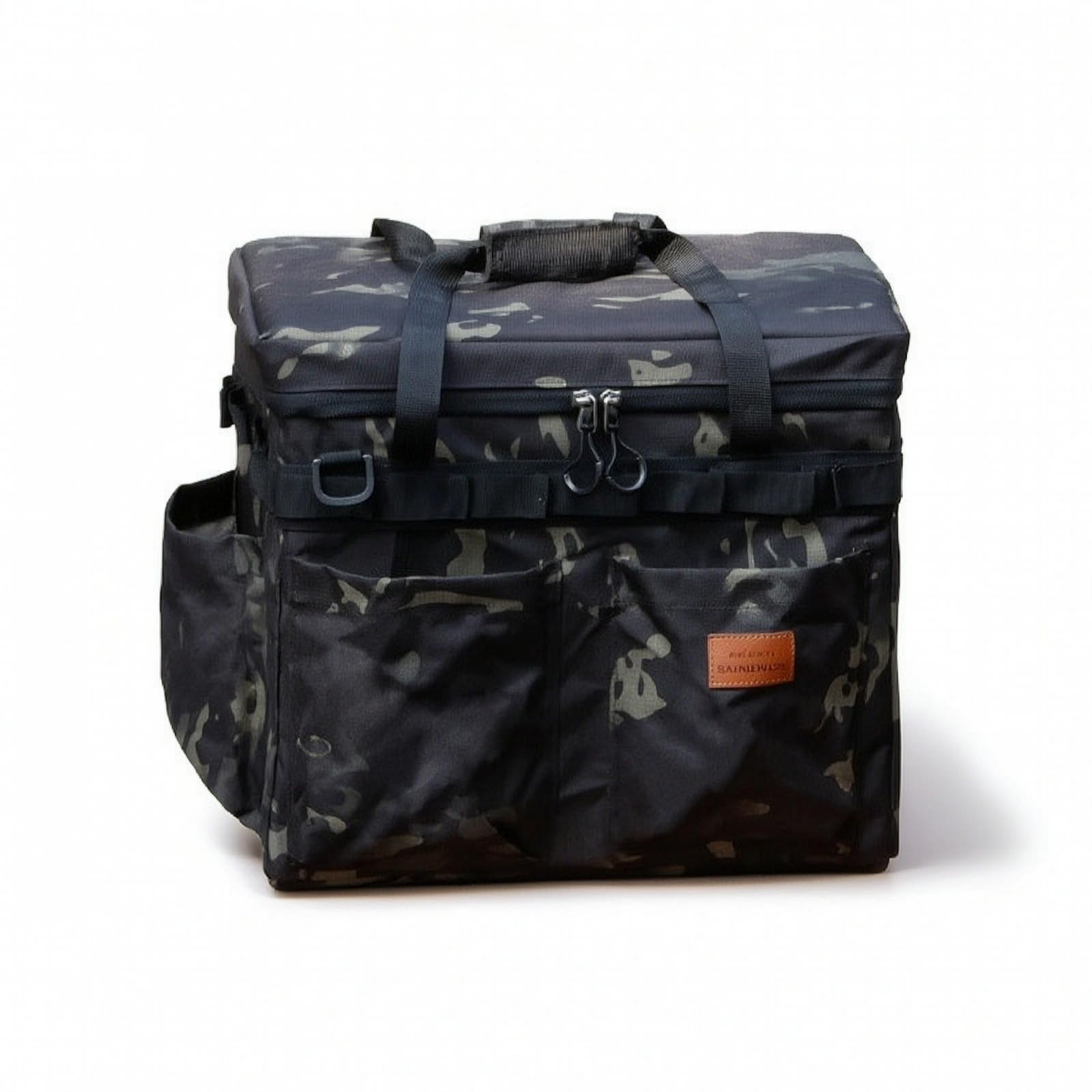 Borsa Portaoggetti da Esterno Multifunzione Borsa da Campeggio con Tasche Resistente per Picnic, Auto, 黑色