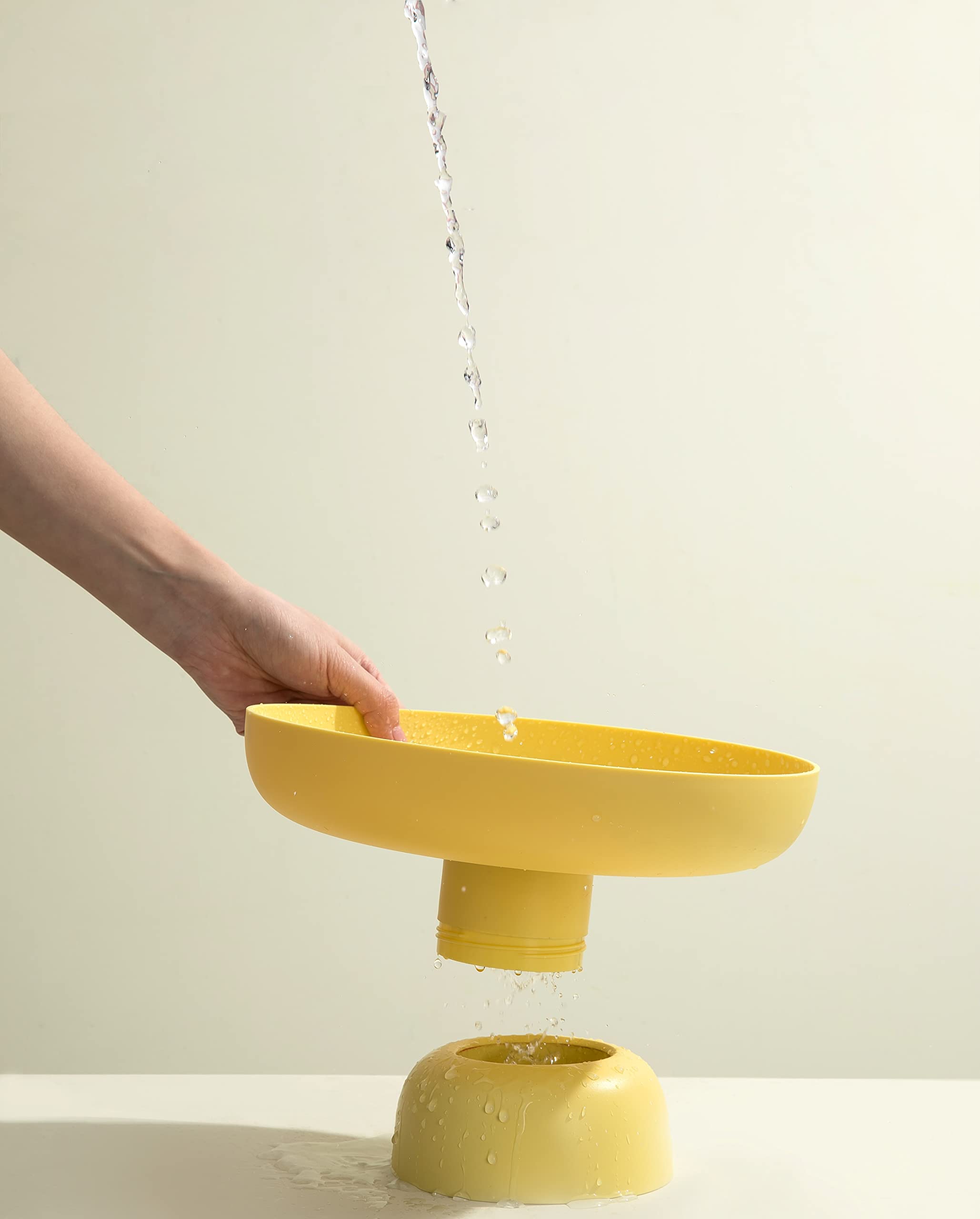 onefitow Cesto per frutta Cestino per frutta per piano di lavoro della cucina Cestini portaoggetti da cucina Supporto per organizzazione, centrotavola decorativo per bancone o tavoli da pranzo (giallo