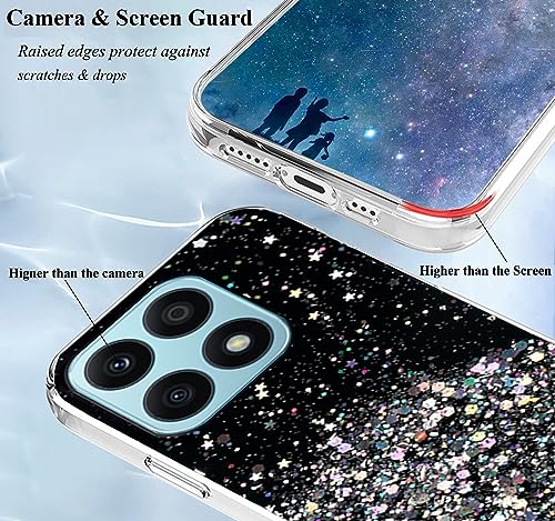 Coque Honor X8A transparente antichoc fine en silicone souple noir
