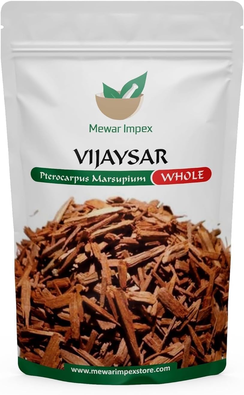 Vijaysar Herbal Wood Blocks - 7.05oz |200gm Vijaysar Ki Lakdi | Vijaysar Bark | Vijaysar Wood Whole