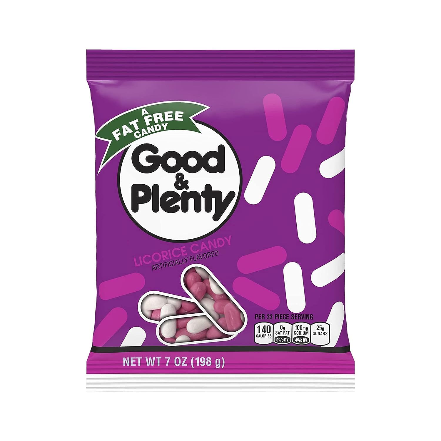GOOD & PLENTY Candy (7-Ounce Packets, Pack of 12) by Good & Plenty