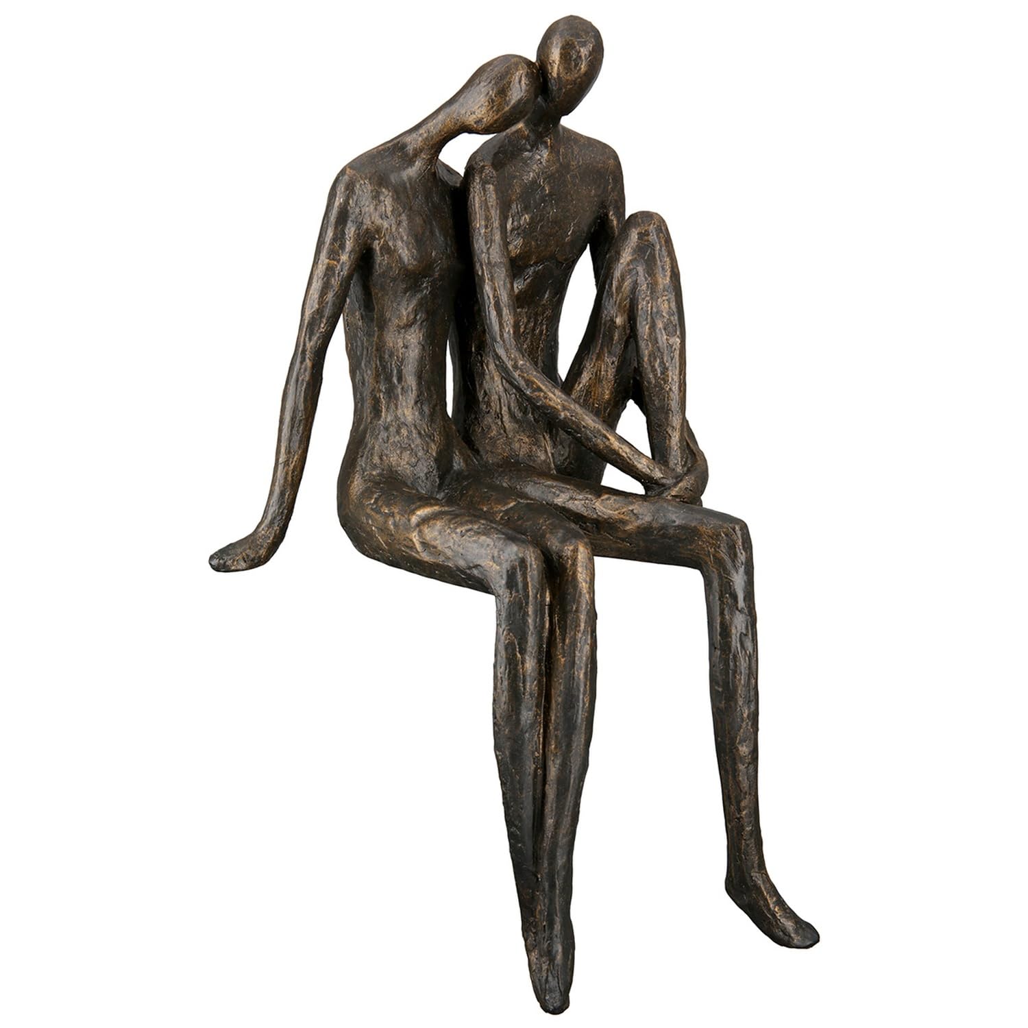 Casablanca Skulptur Couple, Deko Figur Bronze, Kunstharz Statue Wohnzimmer, Büro Dekoration H. 35 cm x B. 19 cm - Moderne Skulpturen Couple, Liebe, Hochzeit, Valentinstag