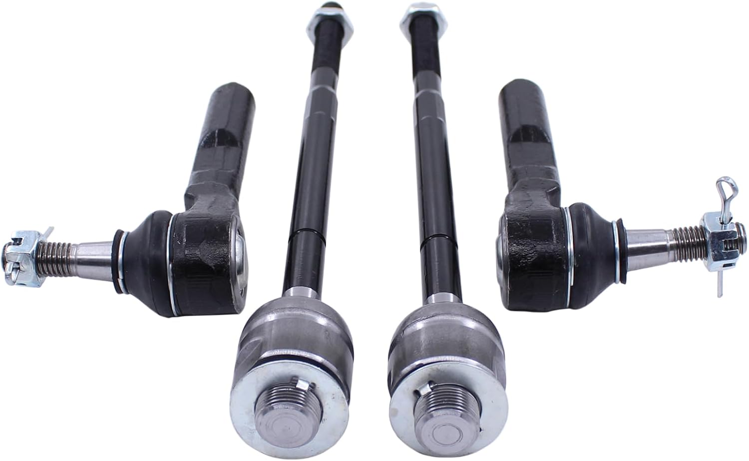 MOTOKU Front Inner and Outer Tie Rod Ends with Boots for Chevrolet Express 1500 2003-2014, Express 2500 2003-2005, GMC Savana 1500 2003-2014, Savana 2500 2003-2005