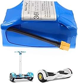 Bateria De Lítio 36V 7 Ah, 18650 10S2p Bateria De Íon De Lítio De 36 Volts De Alta Capacidade, Bateria De Lítio De Scooter Elétrica Balanceada, Com Plugue BMS E XT60, Para Monociclo Hoverboard De