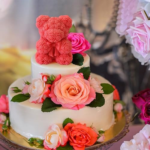 Miniatura 9 de Midnadiy Molde de silicona para oso de San Valentín, molde de vela de silicona con oso 3D para resina epoxi, jabón, yeso, hormigón, regalos de oso