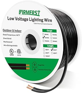 FIRMERST 12/2 Low Voltage Wire Outdoor Landscape Lighting Cable 200 Feet