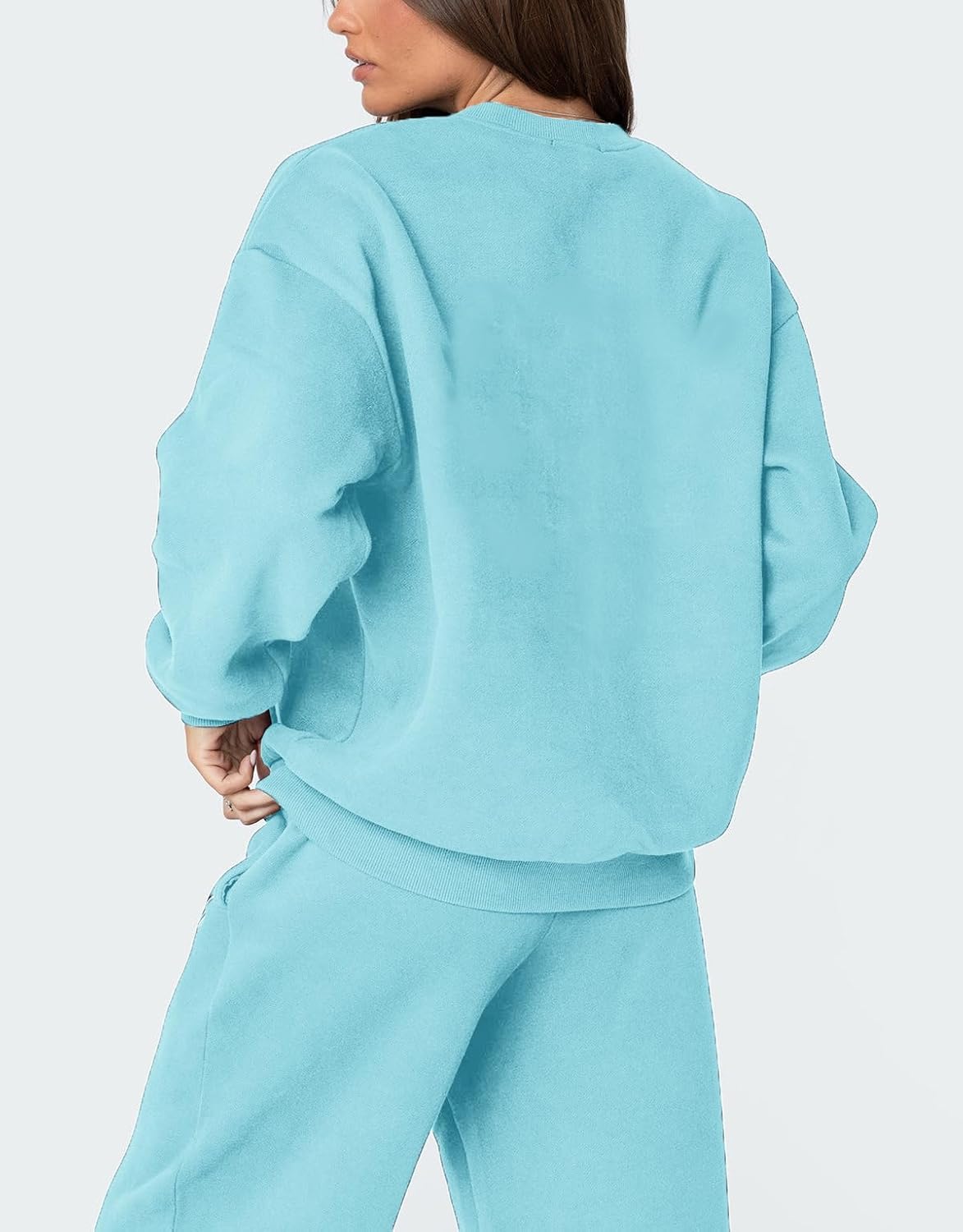 2 Piece Lounge Sets for Women Fall Sweatsuit Bow Print Long Sleeve Crew Neck Wide Leg Sweatpants Matching Tracksuit - Image 3