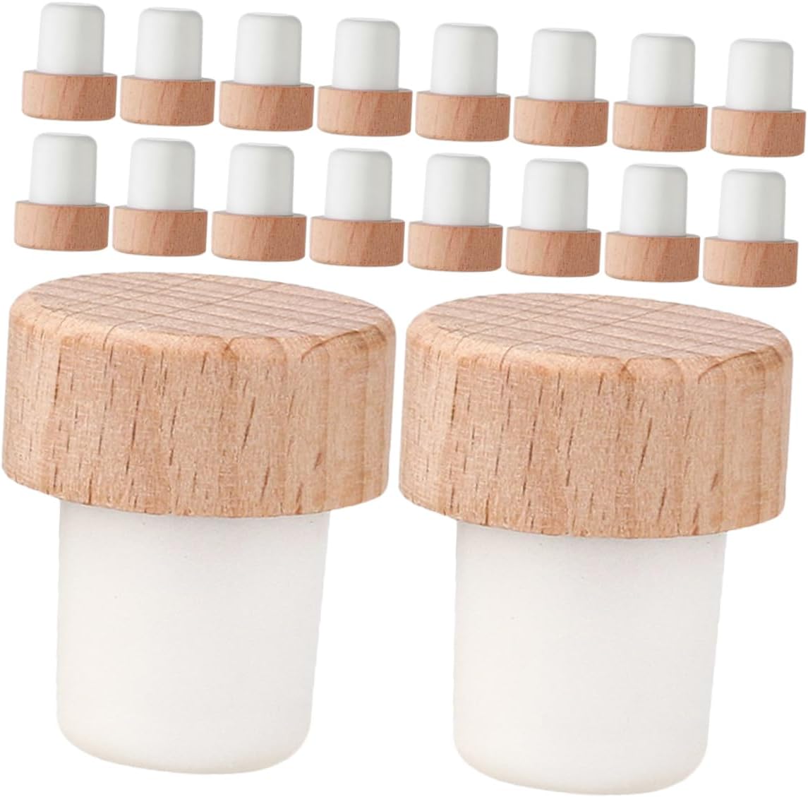 OUNONA 24pcs Wine Bottle Stopper Laboratory Bottle Stopper T Shaped Wine Corks Replacement Corks For Beer Glass DIY Craft