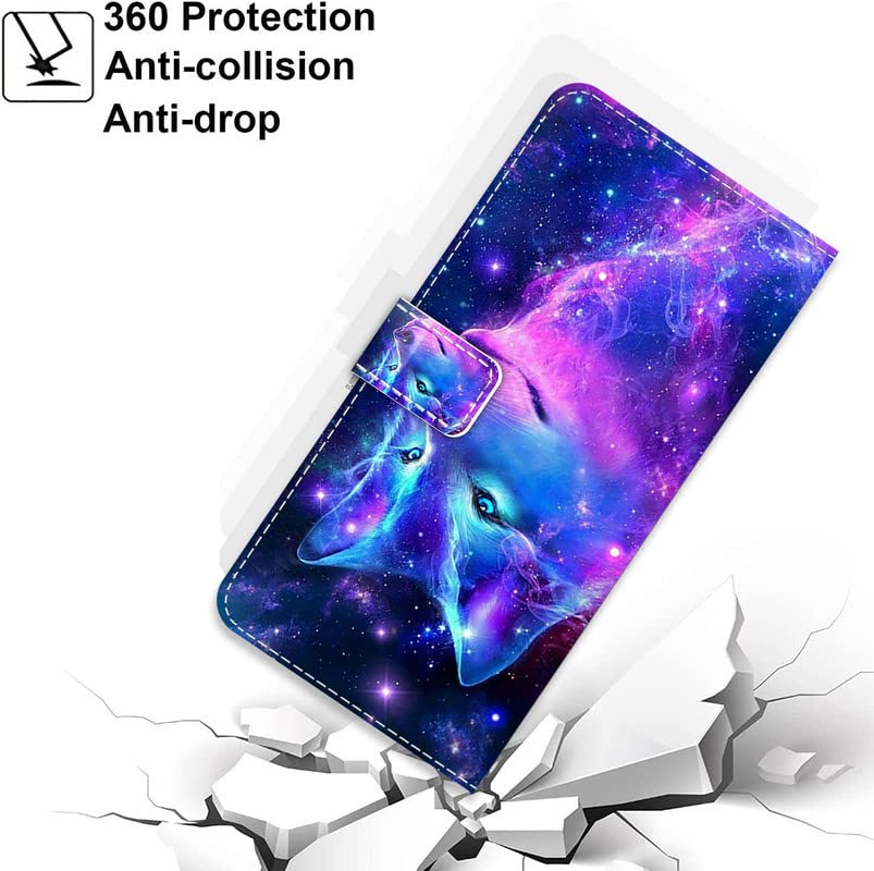 KARTXITAI Cover Portafoglio Per Alcatel 1 Con Volpe E Farfalla - Flip In PU Con Slot Carte E Cordino