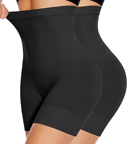 Miniatura 11 de YADIFEN Pantalones cortos moldeadores para mujer con control de abdomen, cintura alta, faja moldeadora para mujer, pantalones cortos moldeadores