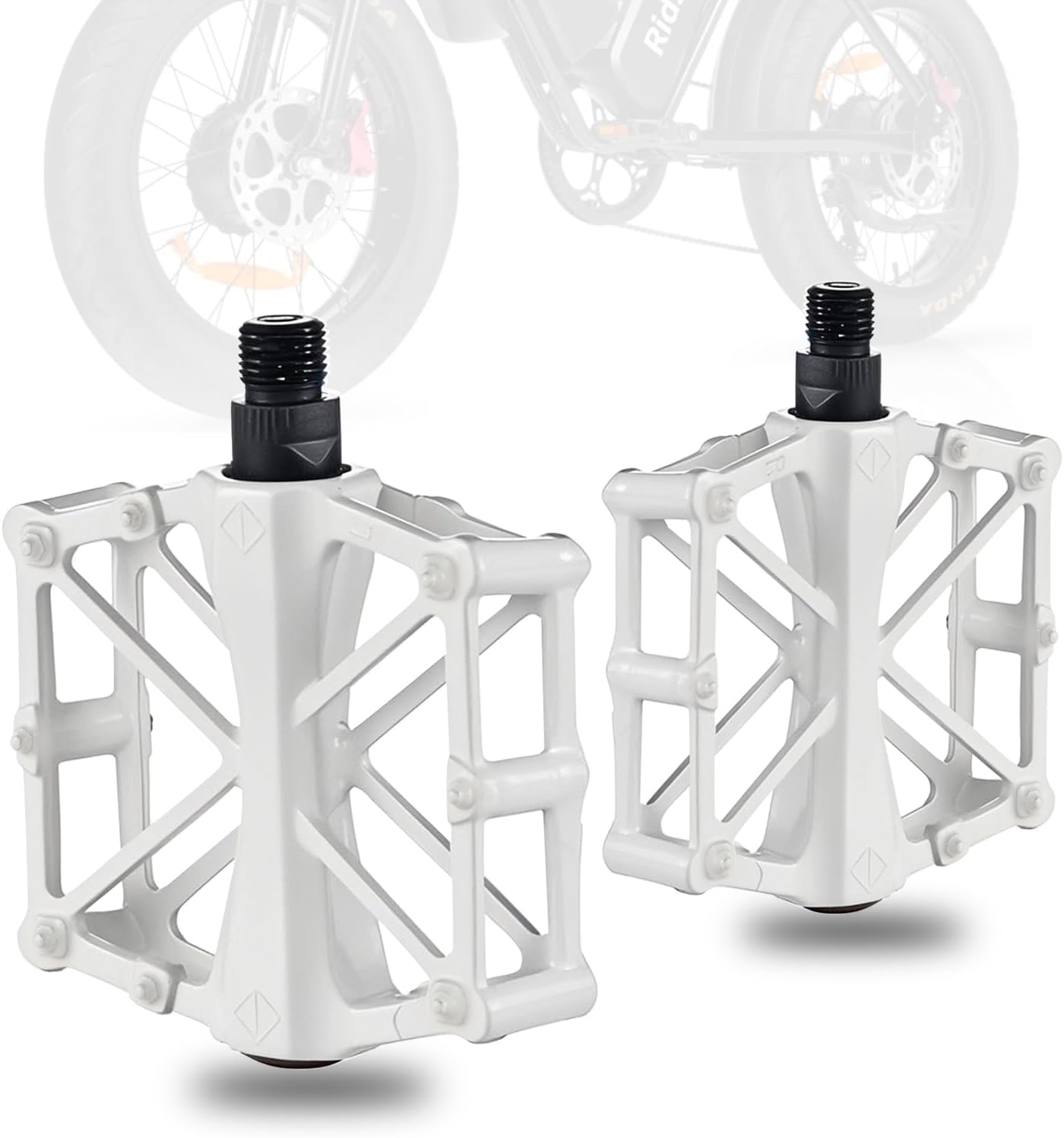 White Pedals Compatible with Ridstar Q20