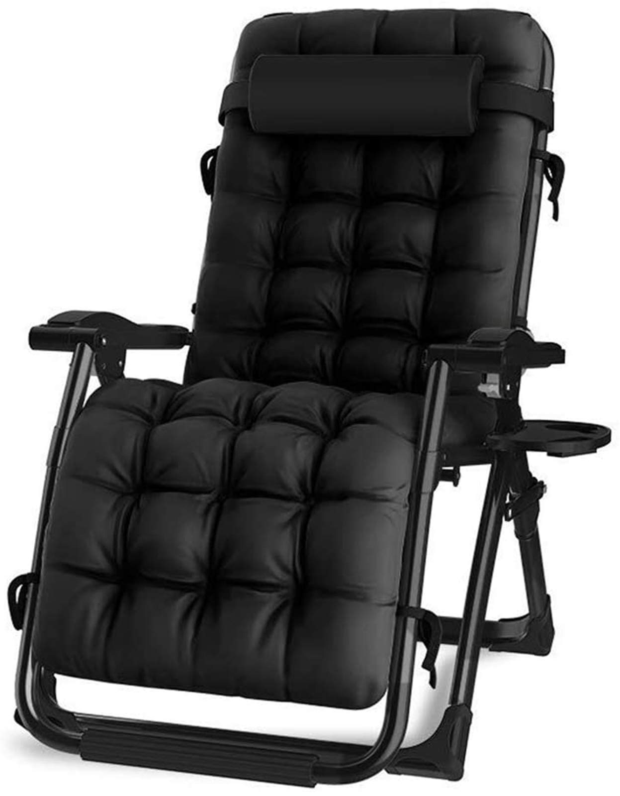 Chaise Longue Rembourrée XL JATIBOSH : Fauteuil Pliant Grand Confort
