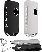 Vista 9 de Funda para Llavero de Silicona para Auto Compatible con Ford F150 Explorer Mustang Edge, para Lincoln MKZ MKX MKC con 5 Botones, Protector Completo