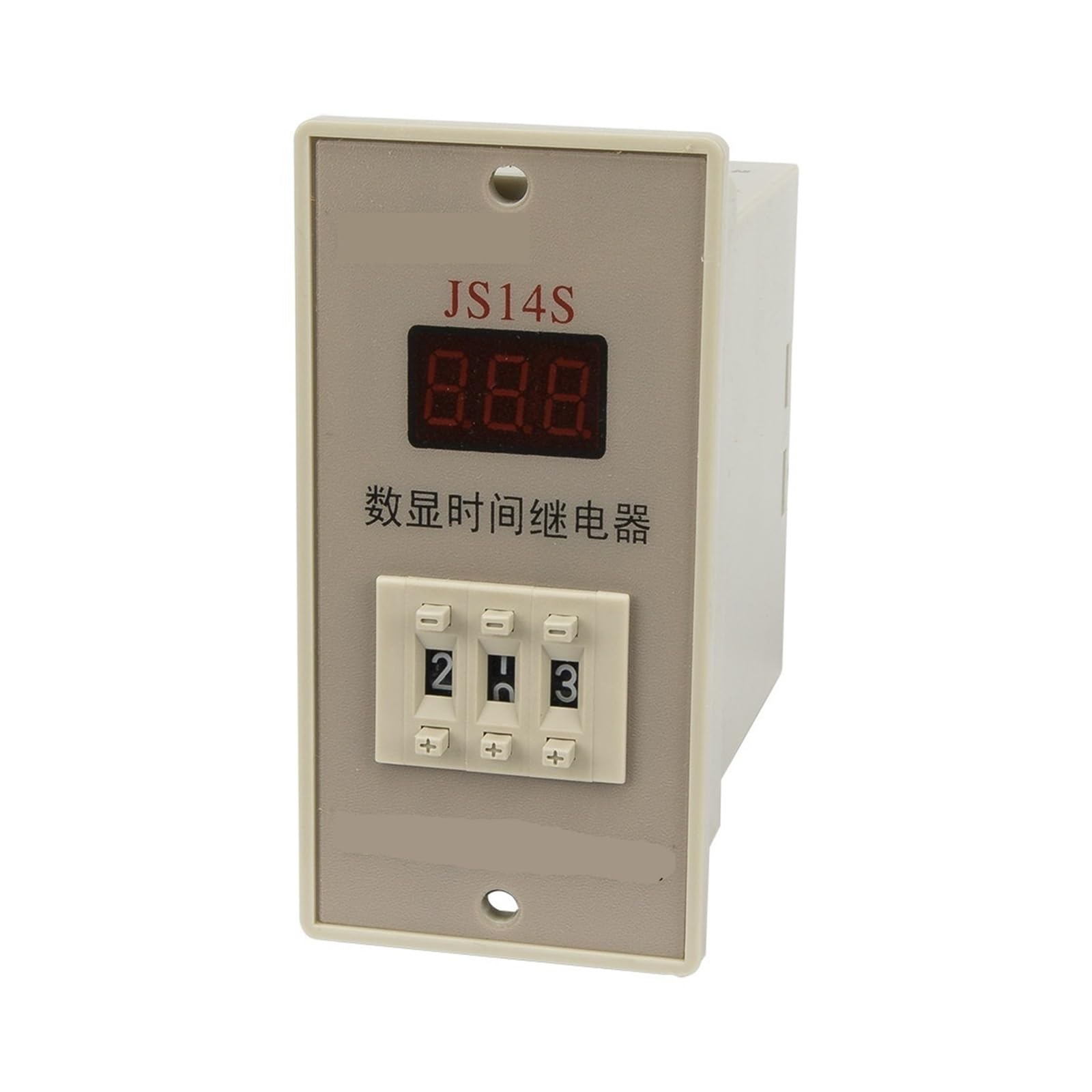 OSHZIKJII JS14S-3 AC/DC 100-240V time relay JS14S 220V 110V delay timer 9.99s 99.9s 999s 999min 9min59s 9h59min 0.01s-999h(9h59min)