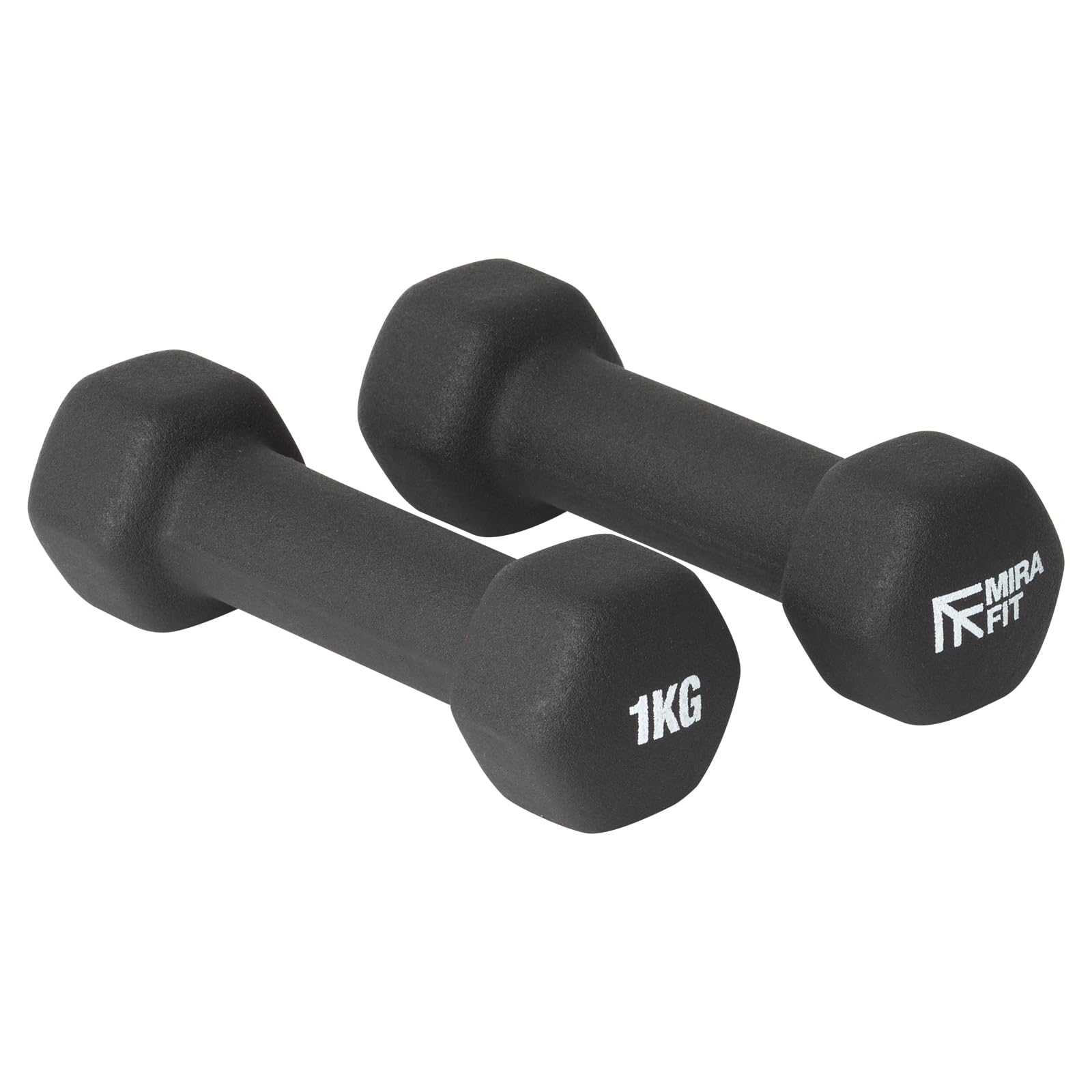 Mirafit Soft Touch Mini Hex Dumbbells - 2 x 1kg โ image 1