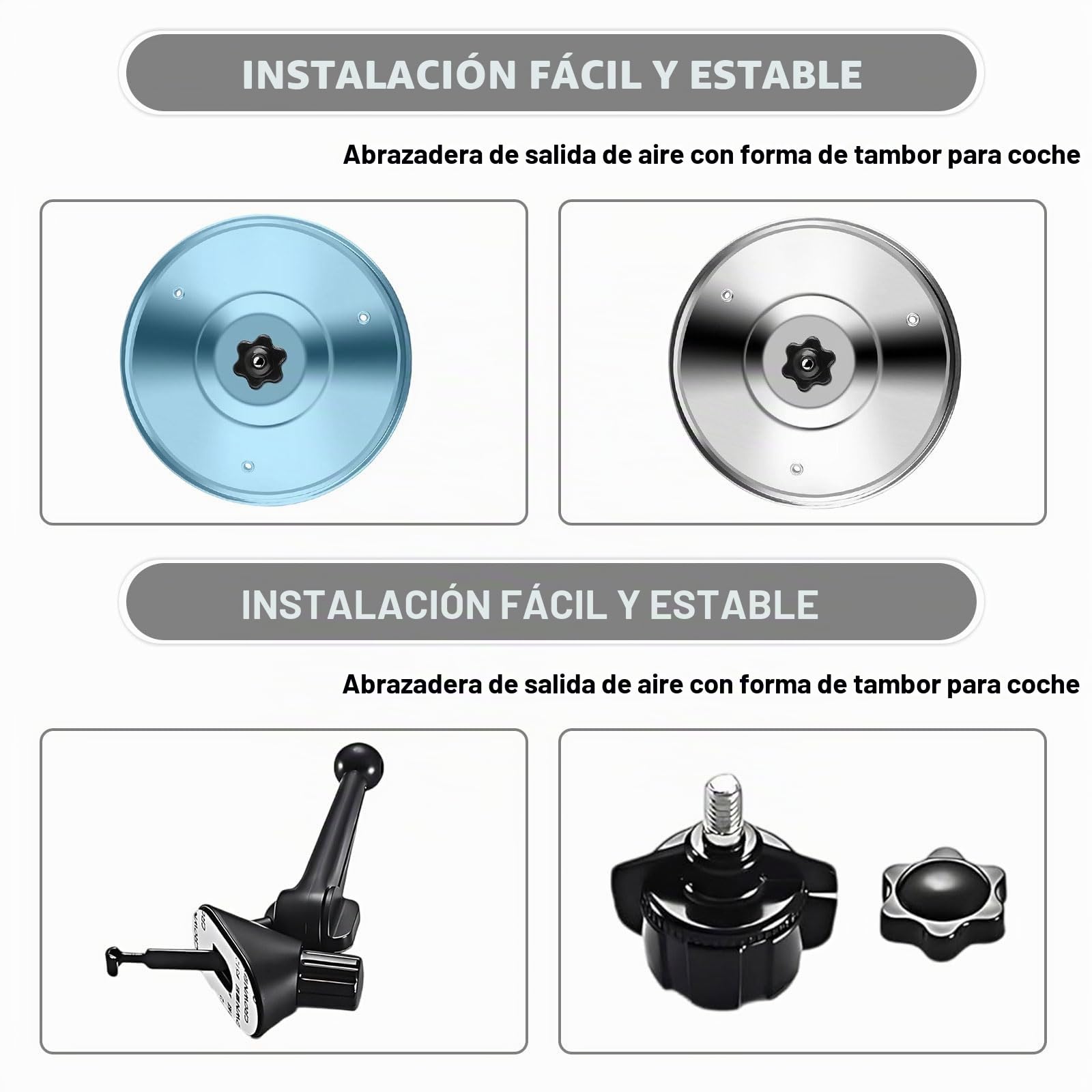Platillo Bateria para Coche, Car Cymbal Drum Air Vent, Presa d'aria per Piatti per Auto, Mini Car Crash Cymbal