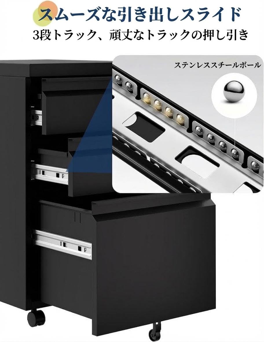 スチールキャビネット　サイドワゴン Amazon.co.jp: ガービー（Garvee） スチールサイドワゴン デスクワゴン