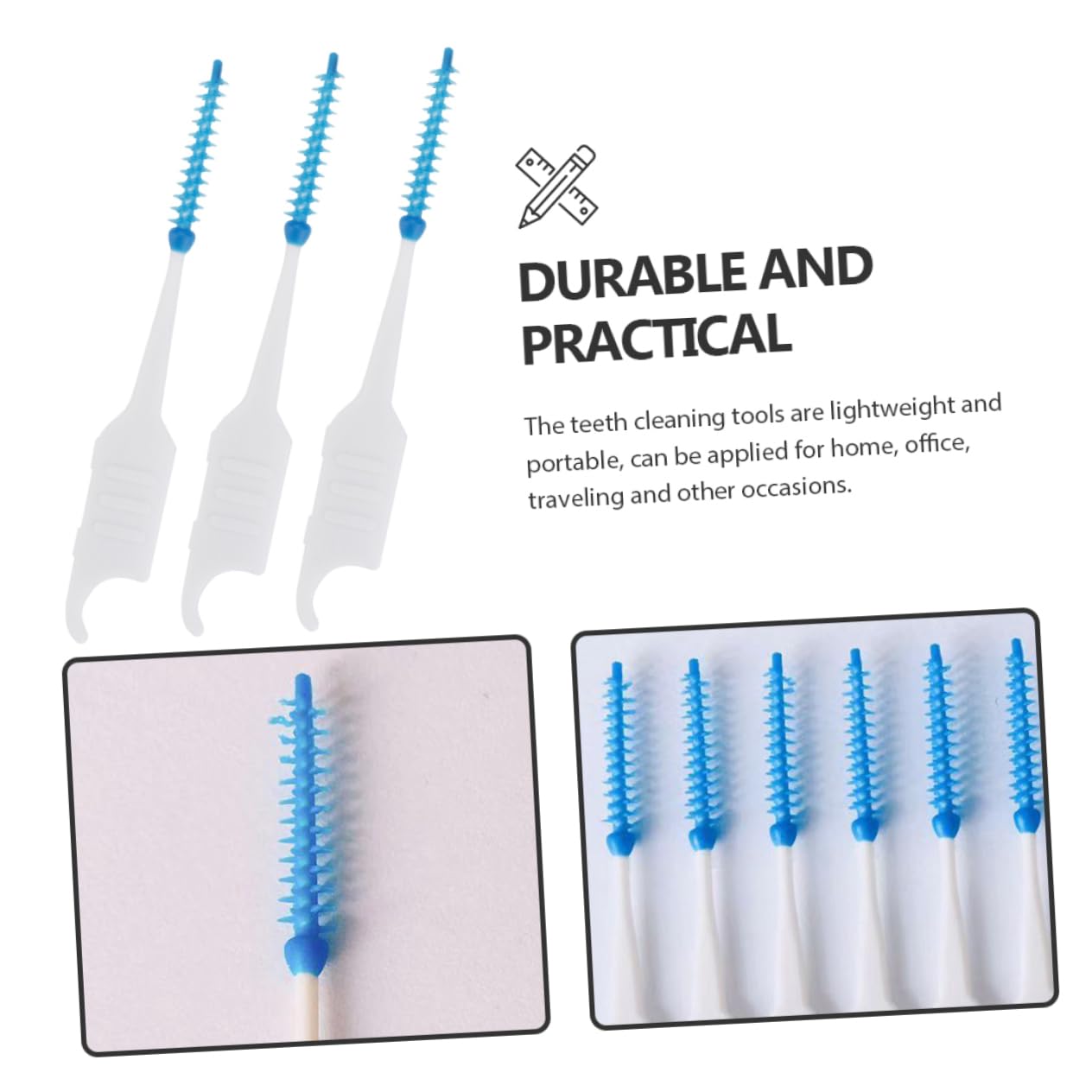 PartyKindom 800 Piezas Cepillo Interdental Dental Selecciones De Dental Limpiadores De Pincel Palillo De De Viaje Limpieza Portátil Interdental Oral Palillos De