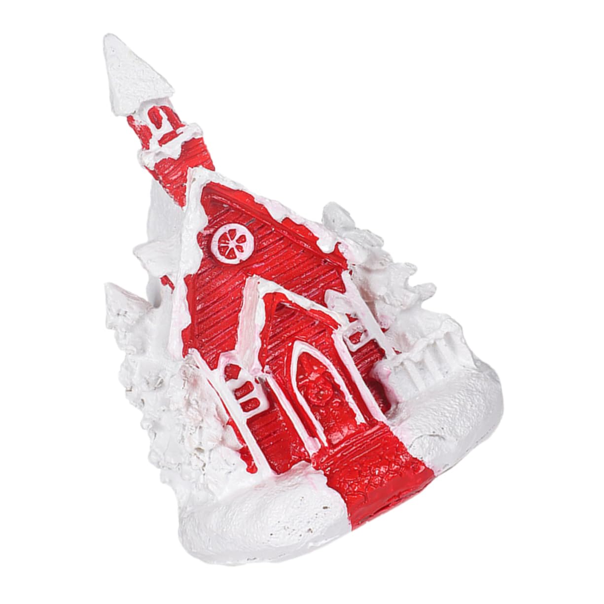 Wakauto Christmas Village House Resin Ornament Unique Xmas Holiday Tabletop Decoration Intricate Detailing for Spaces Festive Scene Decor