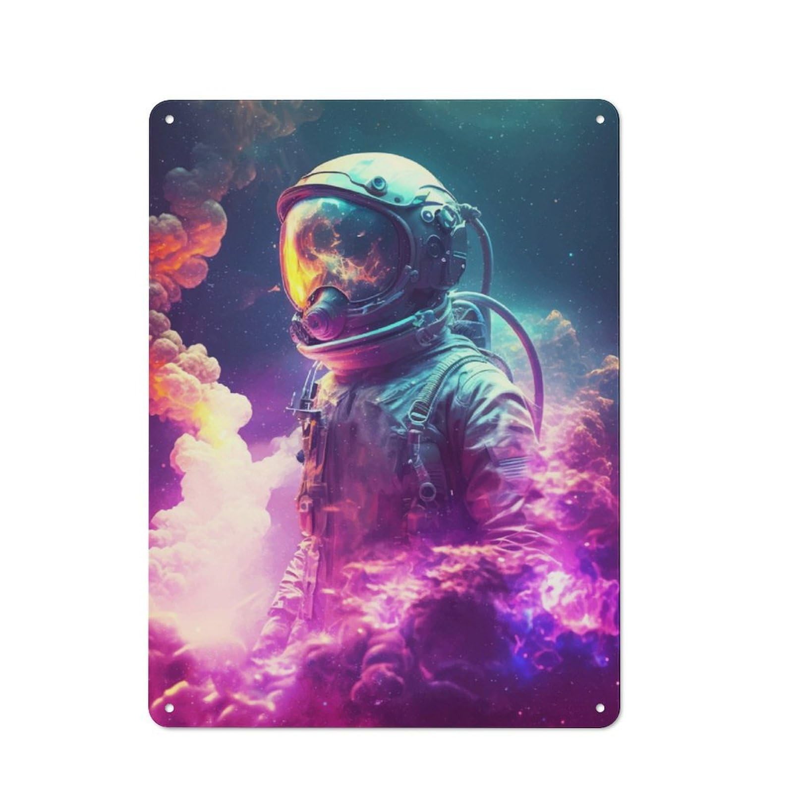 Junmoney Lost Astronaut For Garden Room Or Summerhouse, Rustic Tin Sign 40X30cm, Wall Decor For Garden Rooms And Summerhouses
