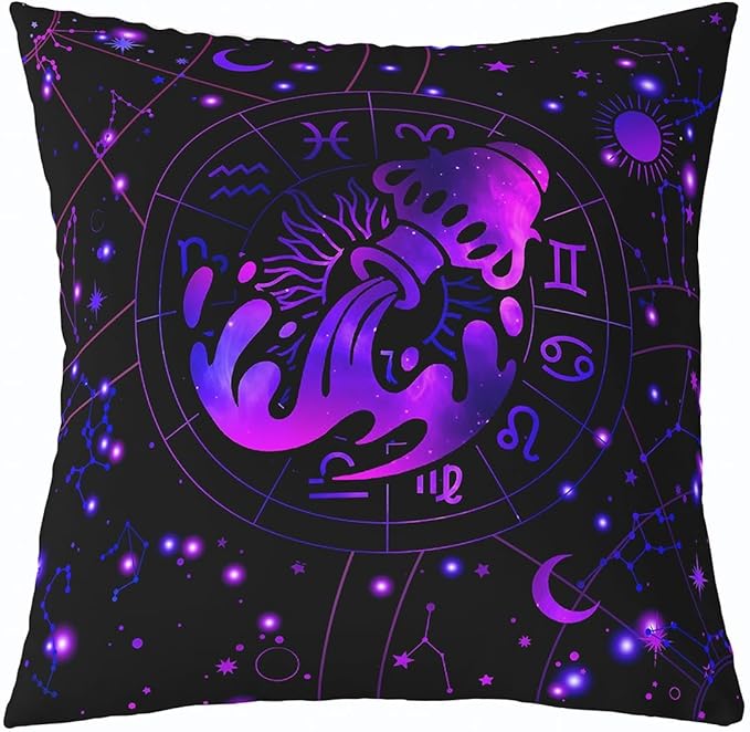 jejeloiu Aquarius Throw Pillow Covers 16