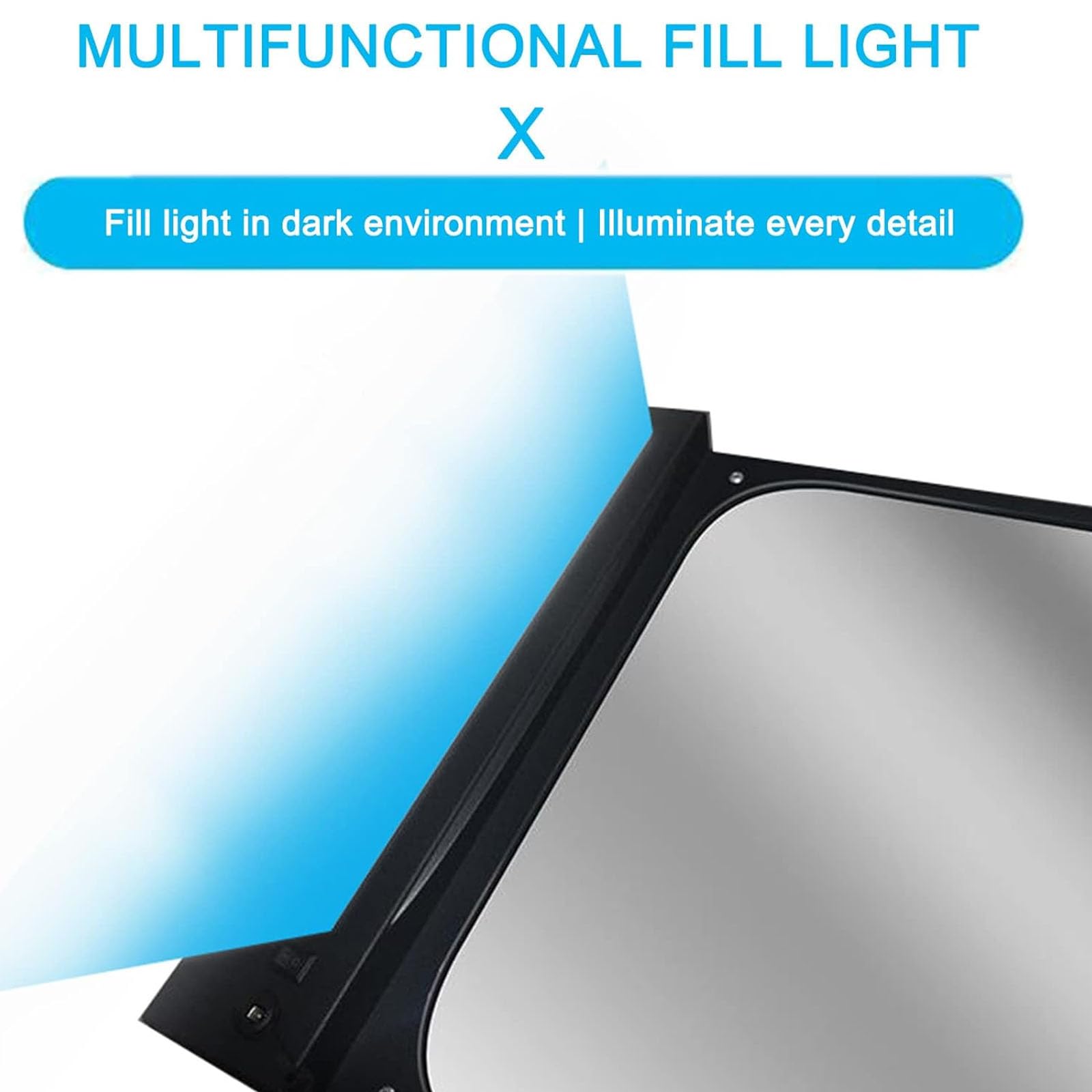 Specchietto di Ispezione Sottoscocca, Diametro 30 Cm, Specchietto di Sicurezza con Ruote E Luce LED, Lunghezza Regolabile da 50 A 110 Cm, Ingrandimento 2X, Specchiet