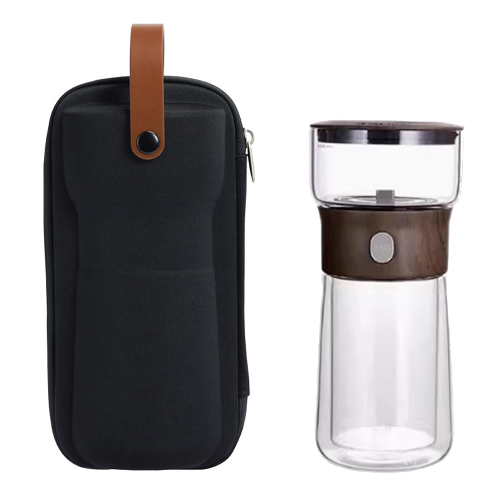 Infusor de té portátil de sola porción con estructura de preparación de grifo y plan de verificación de derrames para un excelente amante del té constantemente