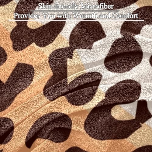 Couverture Polaire Léopard Plaid Canapé Douce Couverture de Lit