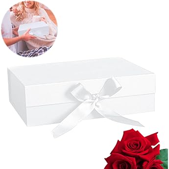 White Gift Box with Lid 21 * 17 * 7 cm