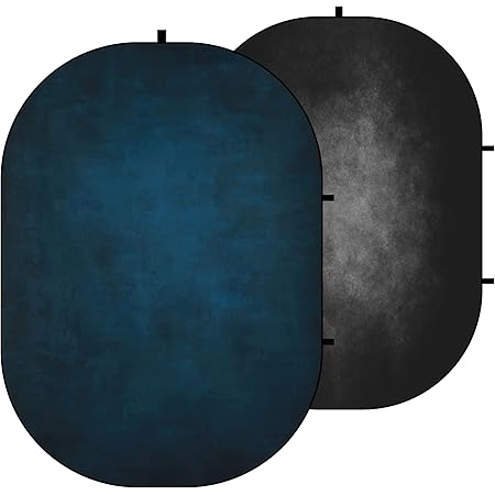 Kate Blue Texture/Light Creamy-white Wooden Collapsible Backdrop Photography 5X6.5ft(1.5x2m