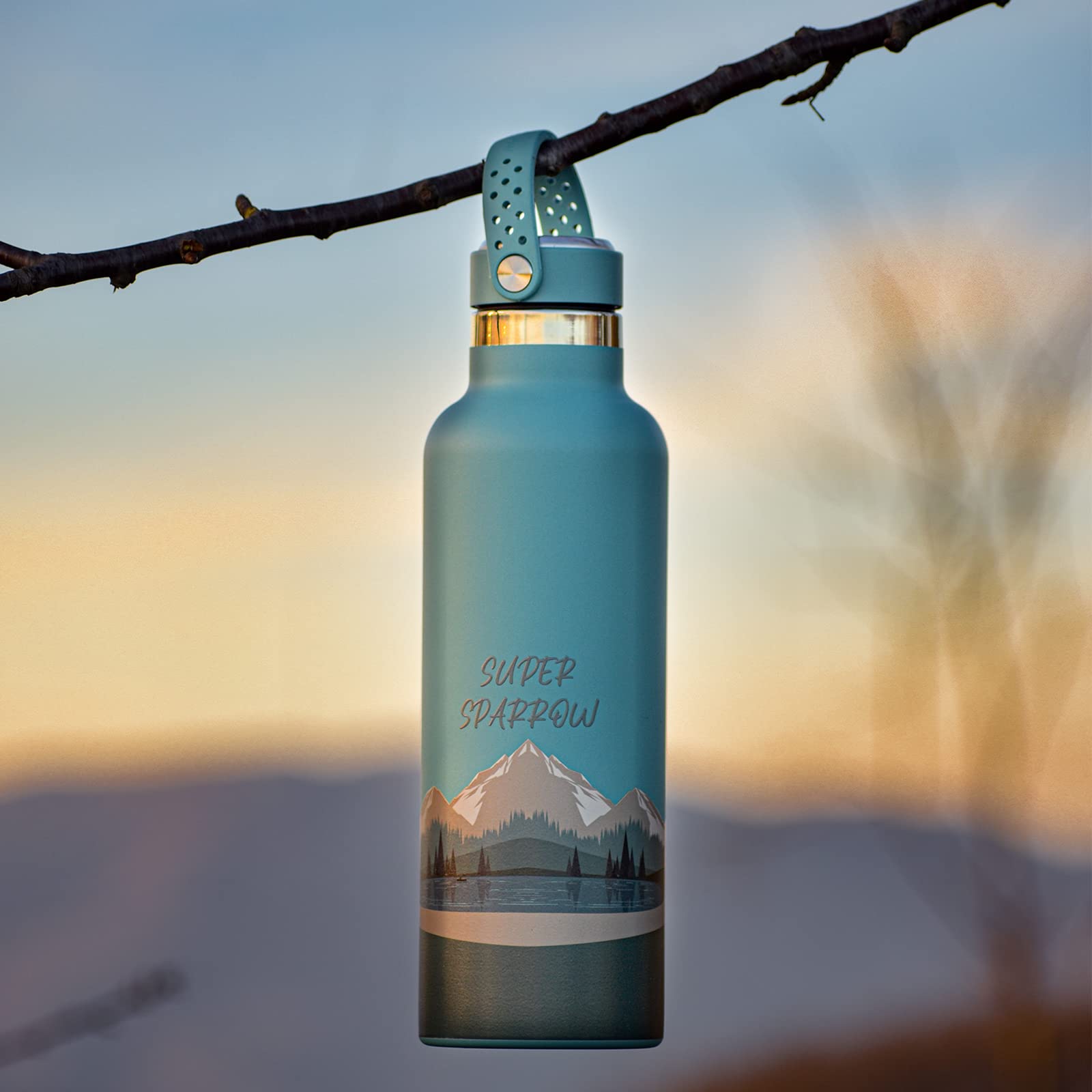 Super Sparrow Botella Agua Acero Inoxidable 18/10 - Botella Termica Ultraligera - 350ml/500ml/750ml - Termo Sin BPA, Botella Agua Niños, para Deporte, Viaje, Escuela, Exterior, Oficina, Hogar — view 6