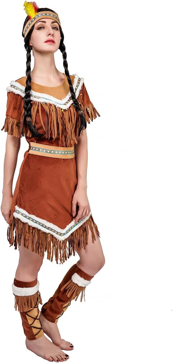 Adult Native Maiden Indian Woman Costume - Image 2