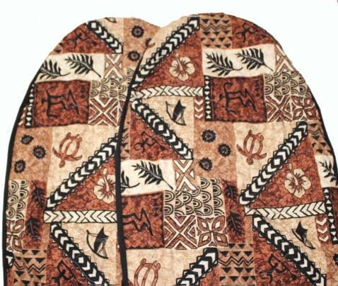 Hawaiian Car Seat Covers, Brown Tapa, Set of 2 Front Bucket Seat Covers, Made in Hawaii Usa