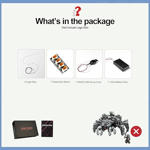 Miniatura 7 de Kit de iluminación LED para Lego Star Wars Spider Tank 75361, luz LED compatible con modelos de bloques de construcción Lego 75361 (no incluye juego