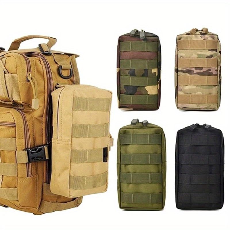 Bolsa táctica Molle para exteriores, impermeable, de nailon, multiusos, pequeña, para caza, camping, equipo al aire libre