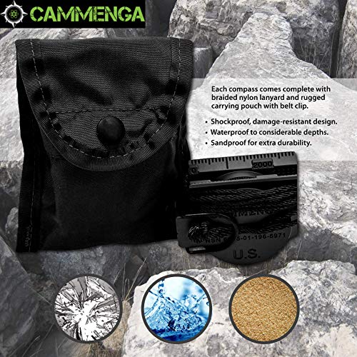 Cammenga Official US Military Tritium Lensatic Compass, Accurate Waterproof Hand Held Compasses with Pouch for Hiking Camping Navigation Survival Backpacking Orienteering - Image 2