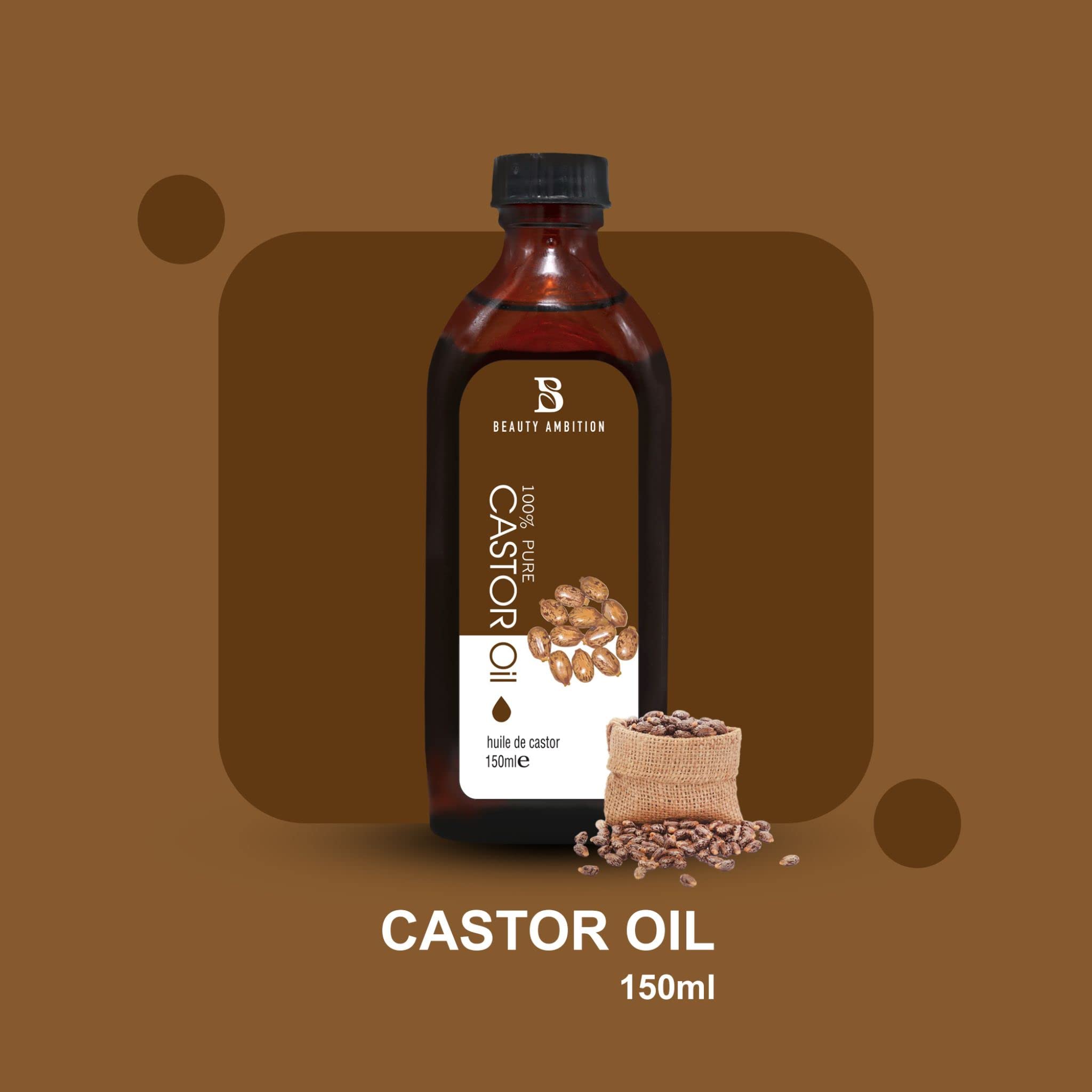 BEAUTY AMBITION Essential Oils for Hair and Skin Care - 150 Ml (Castor Oil)