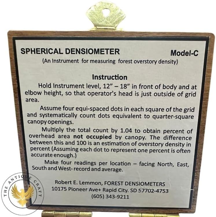 Spherical Crown Densiometer, Concave Model C