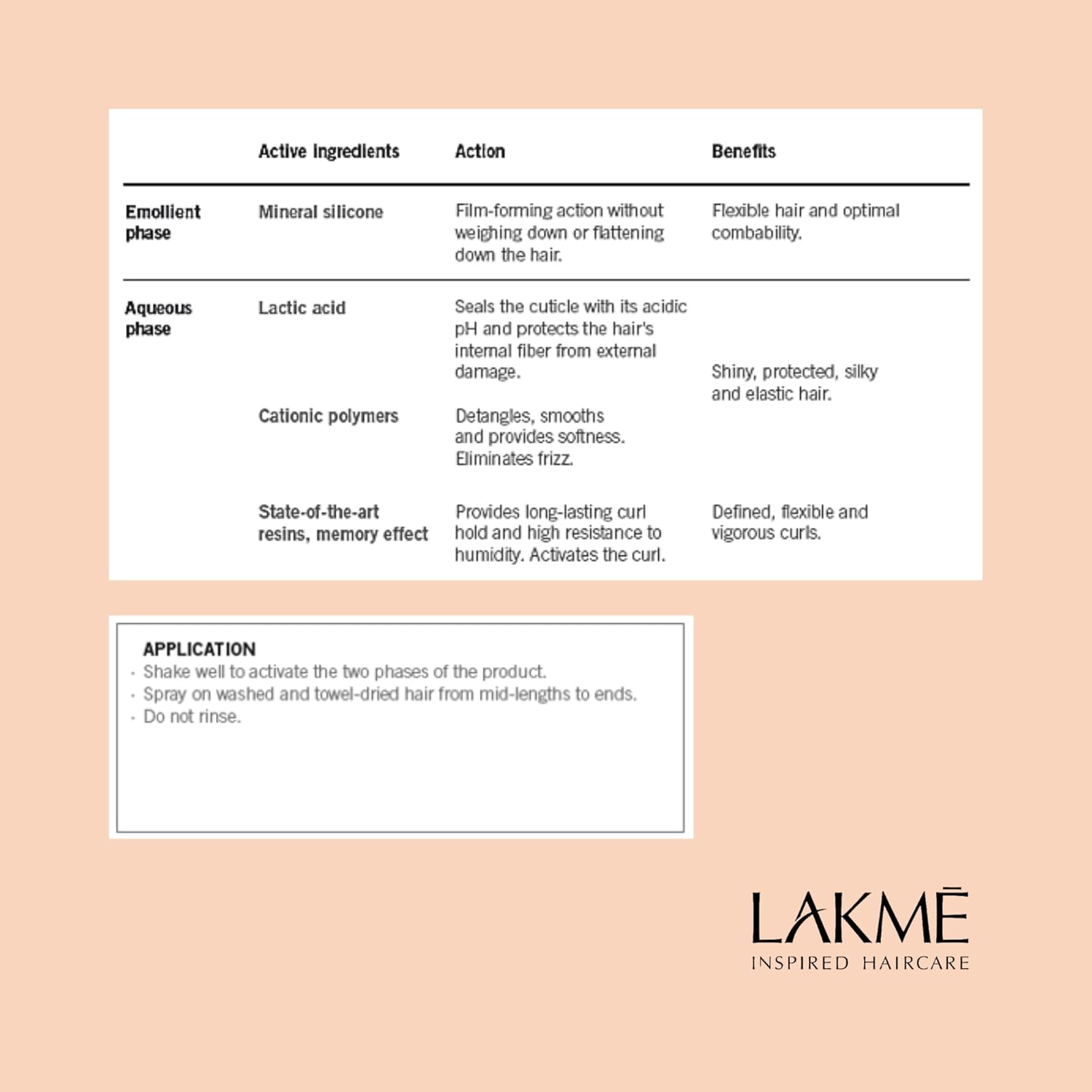 Lakmé L2 Curls Bi Phase Conditioner, Detangling Spray for Hair, Leave In Conditioner Spray For Curls and Curly Hair - Image 9