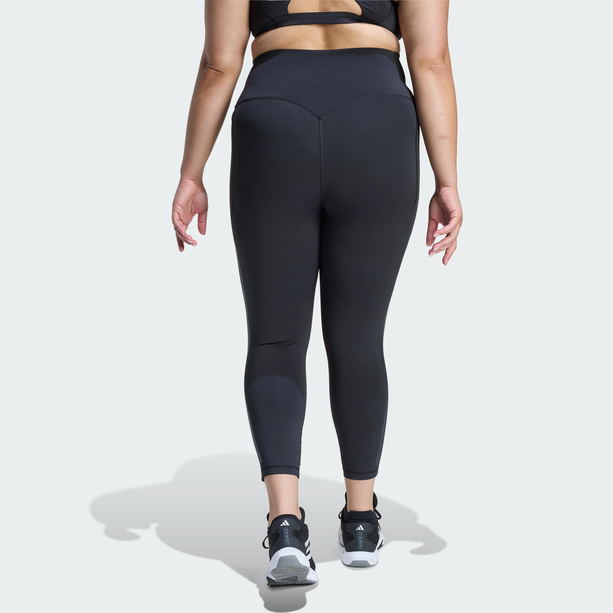 adidas Optime Workout 3-stripes 7/8 Leggings (Plus Size) - Rajstopy (7/8) Kobiety