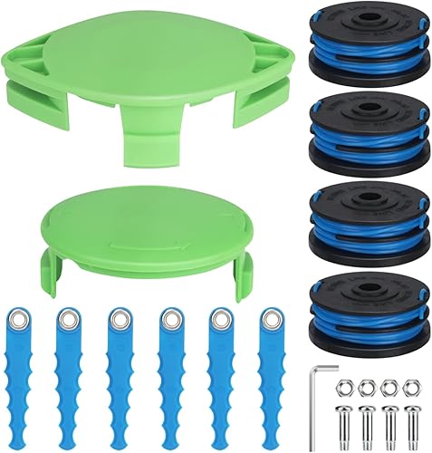 THTEN 29242 29082 - Cabezal de cuchillas de recortadora compatible con Greenworks 24V 40V 21052 29272 y 21212 cortadoras eléctricas de cuerda 16