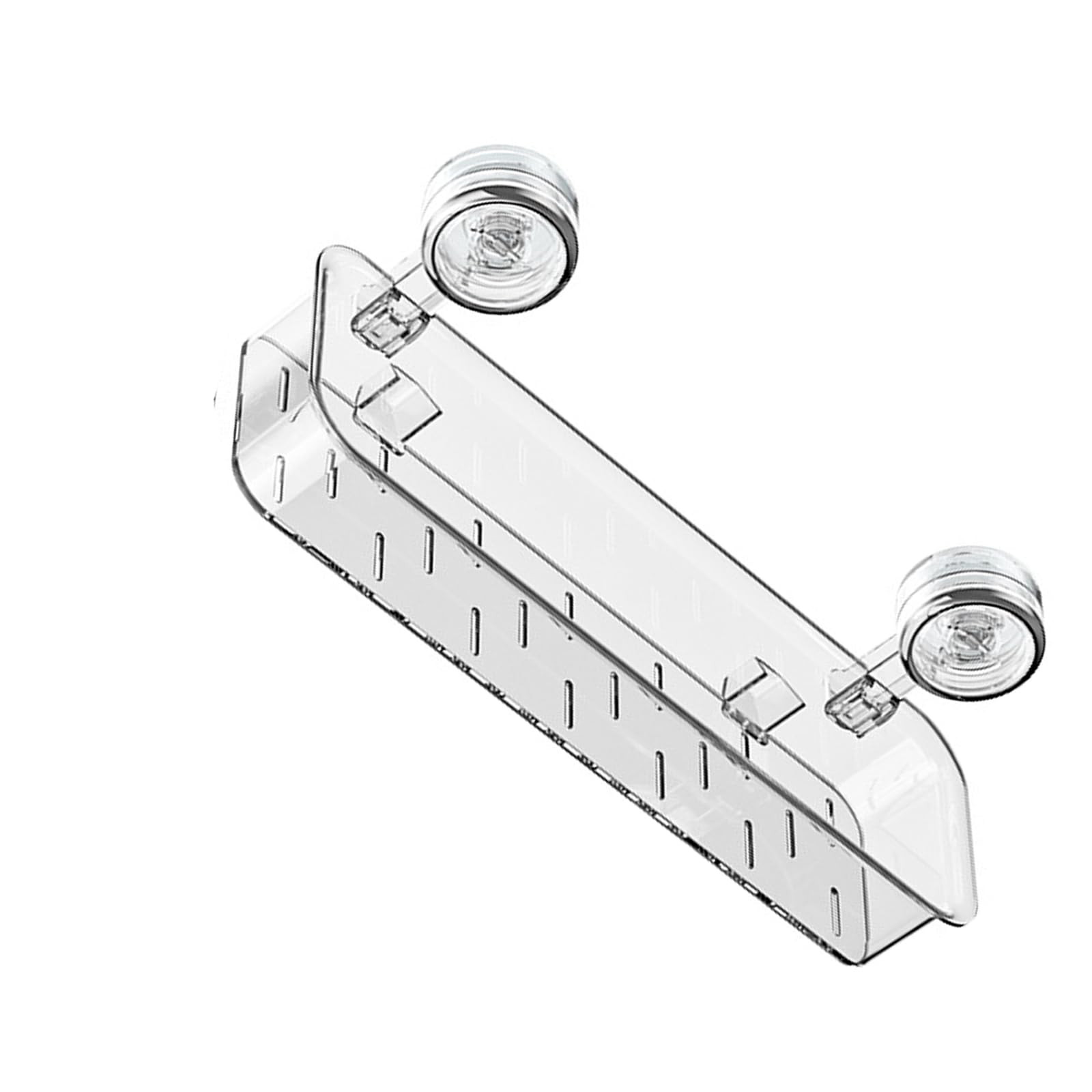 Nucelit Space Saving Suction Mount Organiser Waterproof Bath Tub Shelf for Toiletries Large Capacity Wall Mounted Shelf Suction Cup Storage
