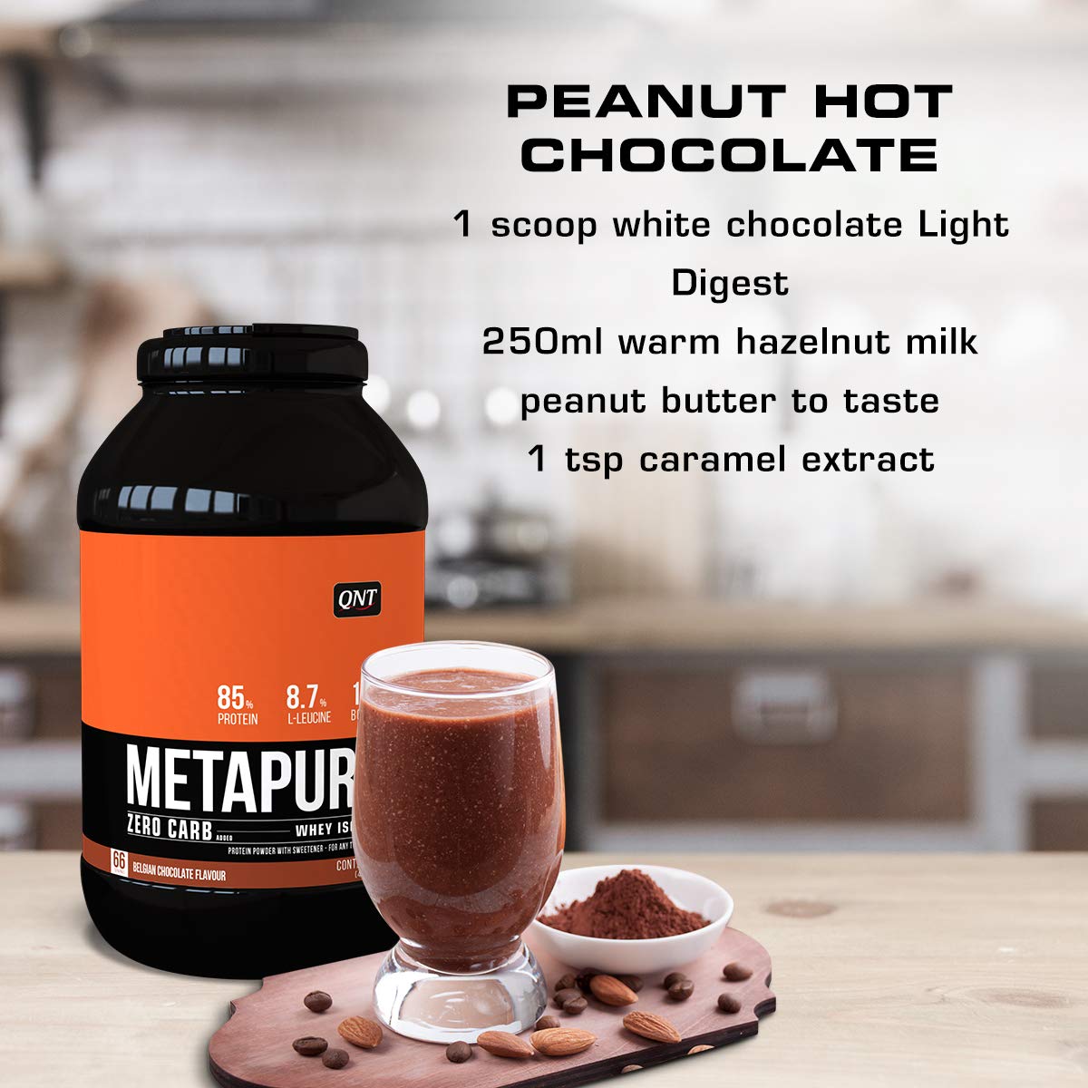QNT Metapure Zero Carb Whey Isolate (908g) Chocolat belge - Protéines - Isolat de protéines de lactosérum