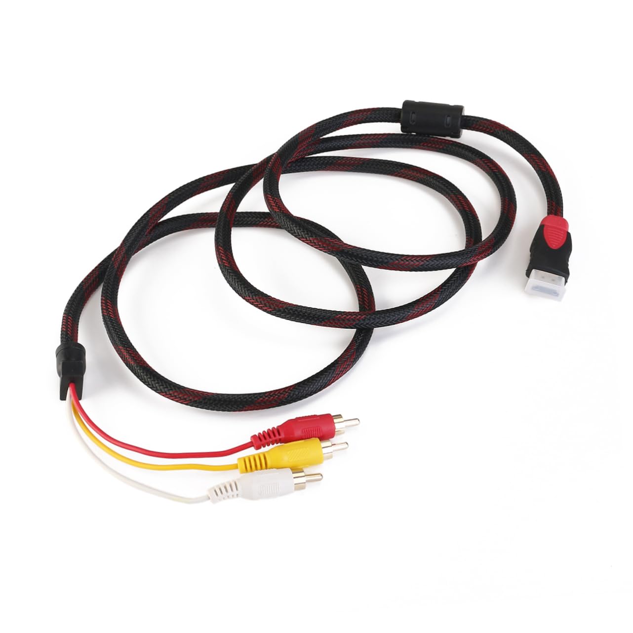 DOITOOL 1.5m Converter Cable Audio Video Adapter for Plated Connectors Shielding for Home Theater and