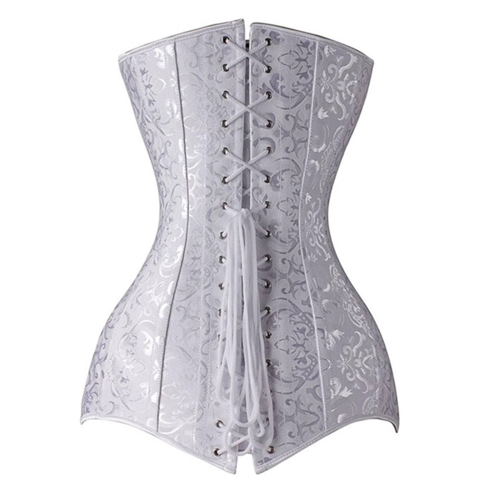 WEITING Femmes Sexy Corsets Bustiers Top Gothique Overbust Corset Bustier Long Torse Os En Acier Minceur Corps Shapewear Grande Taille