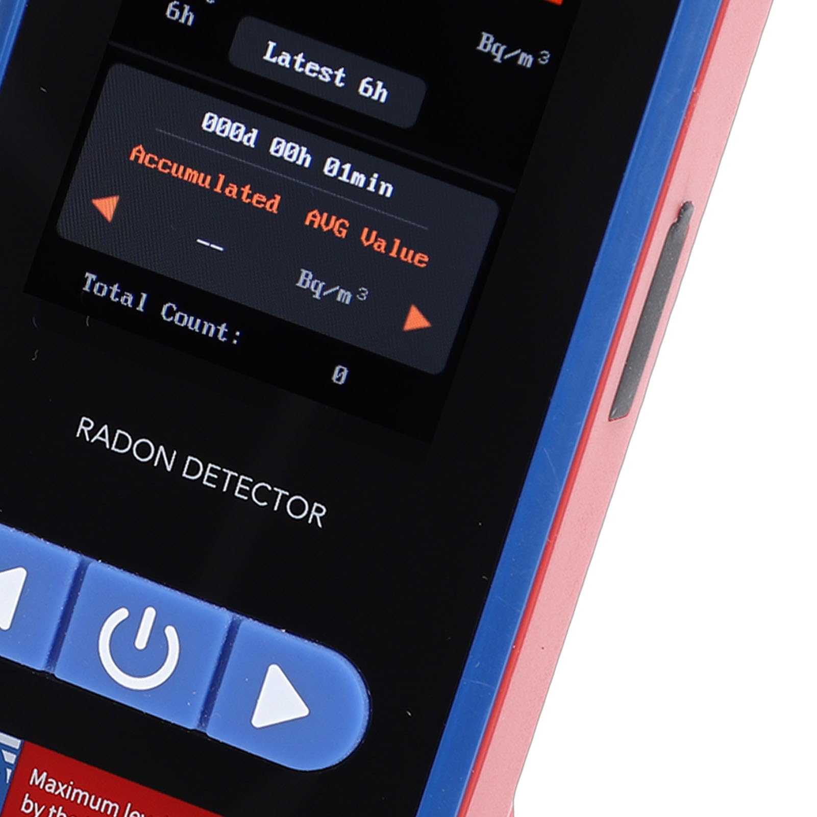 Rilevatore di Radon, Monitor di Radon con Portata 3,3-37k Bq/m, Sensore di con Batteria da 2000 MAh e Archiviazione Dati per 504 Giorni, Ideale per l'uso nel Seminterrato di Casa