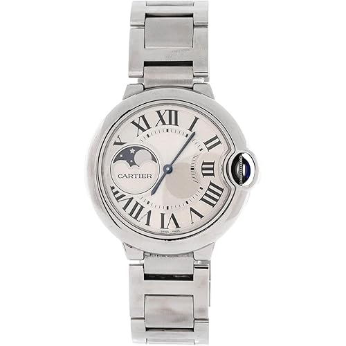 Cartier, Pre-Loved Ballon Bleu de Cartier Moonphase Automatic Watch Stainless Steel 37