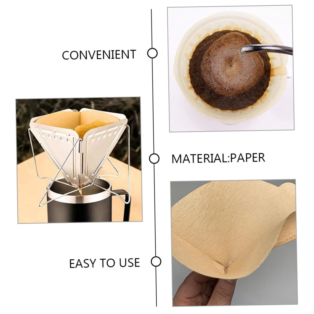 PRETYZOOM 5 Sätze Handgebrühtes Kaffeefilterpapier Disposable Coffee Filters Coffee Filter Paper Weiße Kaffeefilter Filter Für Kaffeekannen Bahnhof Aus Kaffeefilterpapier 200 Stück * 5